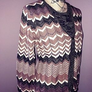 🌟Crystal Kobe Sweater Mock Twinset Metallic